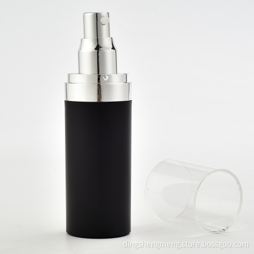 cosmeticque containers packaging double wall lotion bottle gold colar bottles